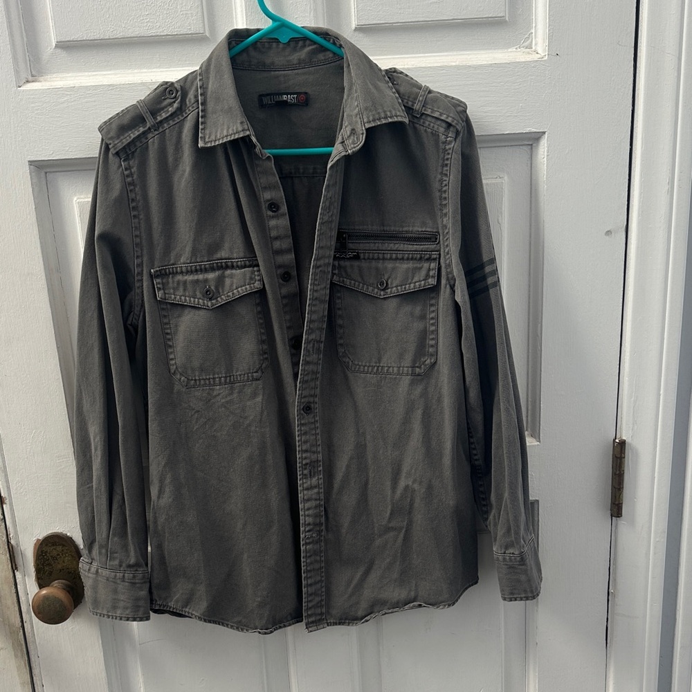Willam Rast Gray Button-Up Jean jacket